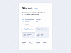 Minimal Resume PSD Template