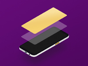 Minimalistic Isometric Phone Mockup