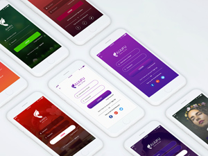 Mobile App 8 Login Screens UI Kit For Xd