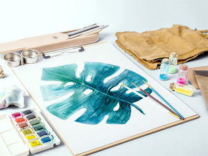 Monstera Watercolor Mockup