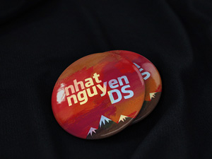 Pin Badge Mockup