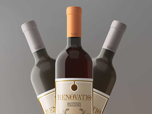 Wine Bottle Label Mockup