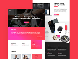 Pura Landing Page Template