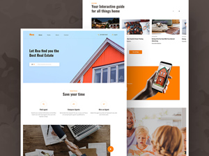 Real Estate Agent Website Components | Adobe Xd UI Kit