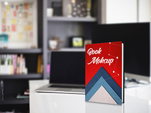 Realistic Hardcover Book & E-Book Mockup