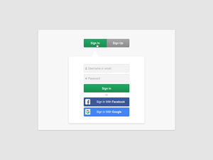 Sign In & Sign Up Form Mockup