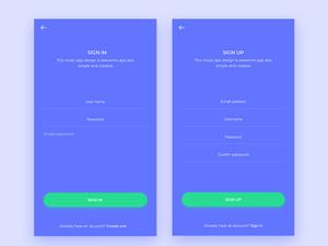 Sign In / Sign Up Screen