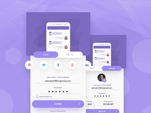 Sign Up/Log In Screens