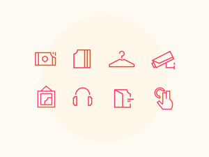 Small Museum Icon Set