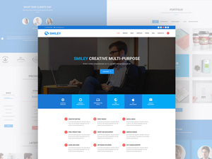 Smiley Material Design Template