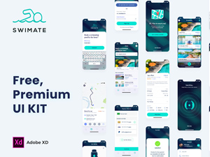 Adobe Xd UI Kit For Booking Pools | Swimate