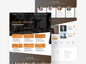 Tech Company Landing Page – Adobe Xd Template