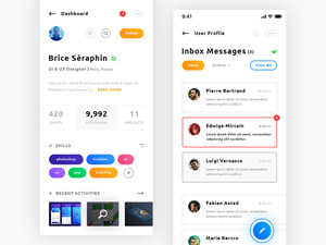 User Profile & Inbox Messages iOS App