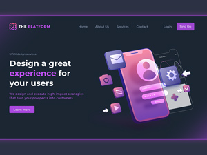 UX & UI Agency Website Banner Template