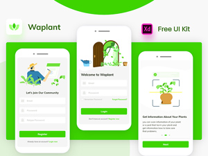 Waplant Plants Mobile Apps | Xd UI Kit