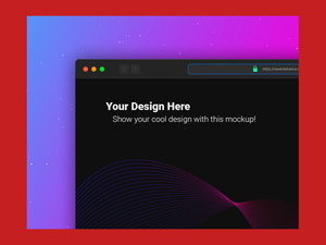Web Browser Dark Theme Mockup