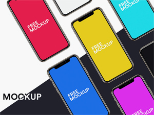 White & Black iPhone Xs Mockup