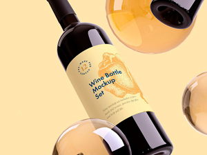 Wine Bottle Mockup Sample