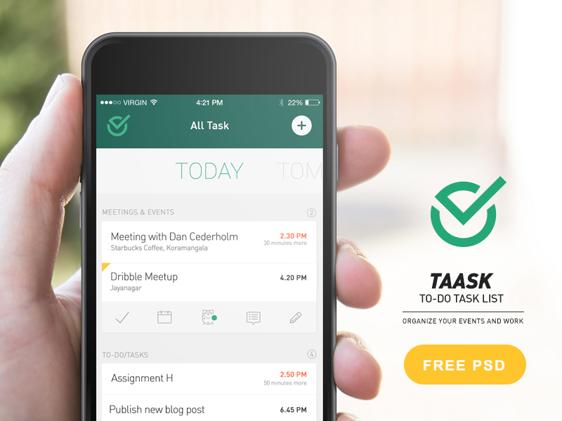 Taask Mobile App Free Psd Template Psd Repo Taask Mobile App Free Psd Template Psd Repo