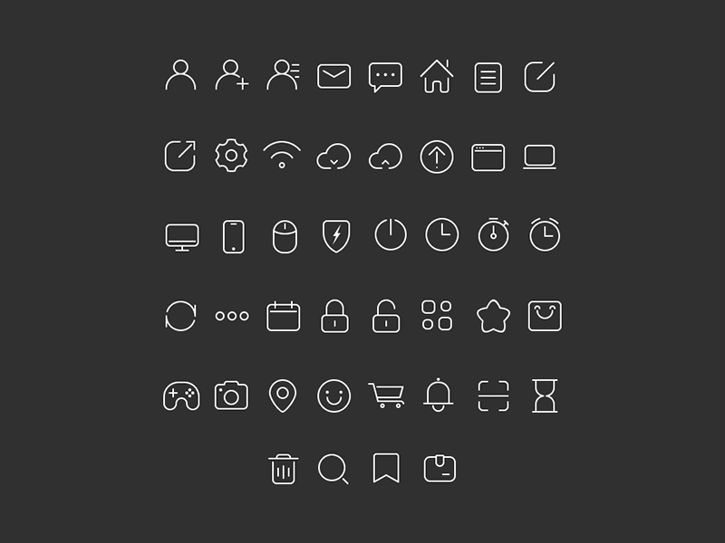 100 Stroke Icons