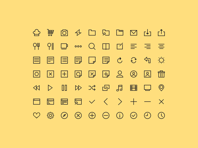 70 Simple Icons