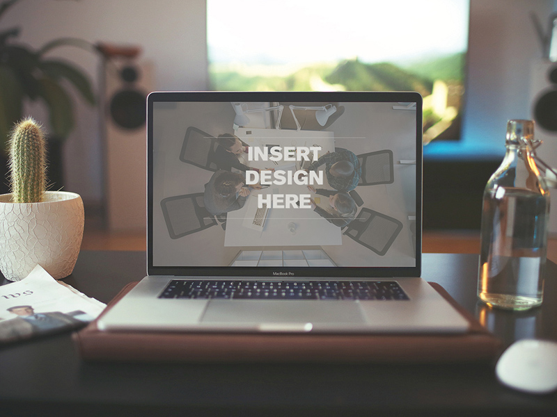 Realistic Macbook Pro Mockup