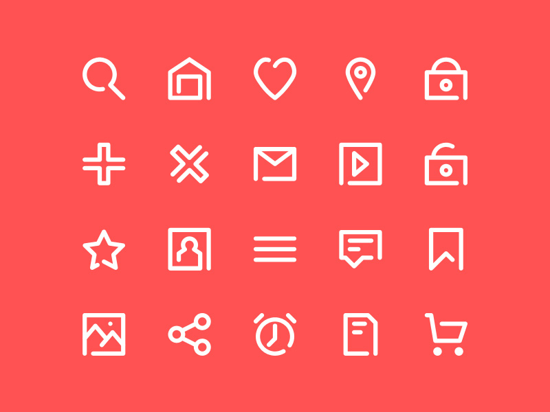 20 Outline Icons