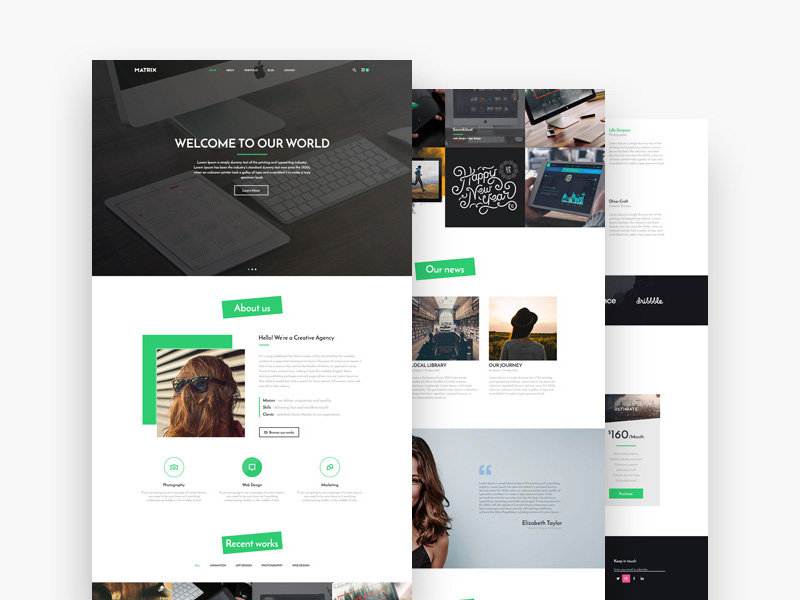 Matrix Landing Page