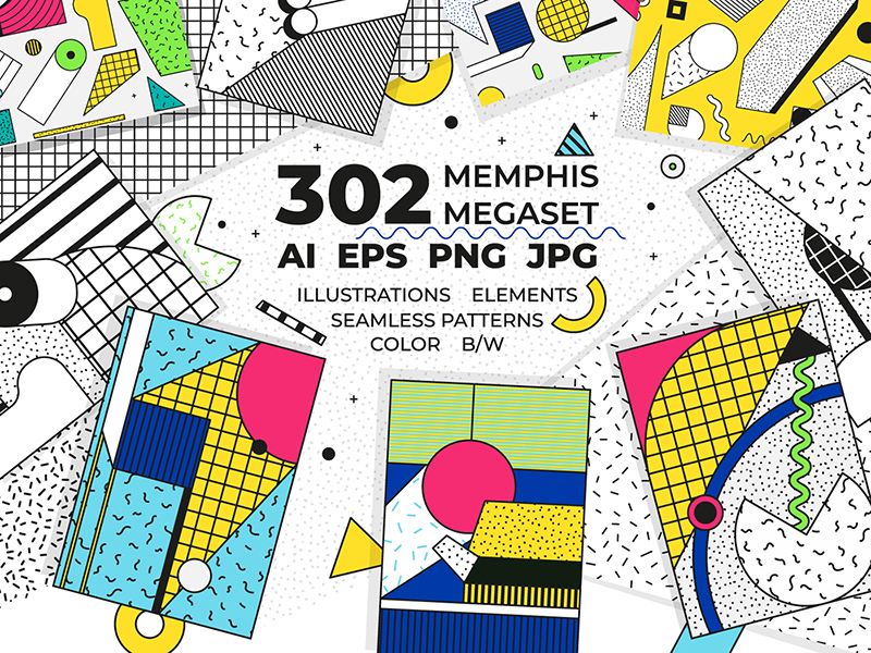 Six Illustrations & Element Patterns