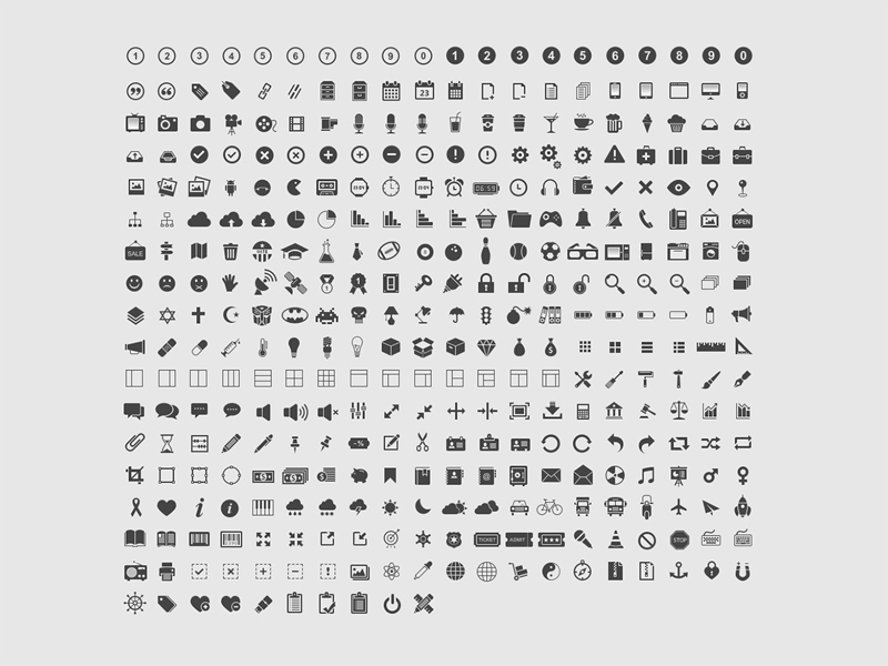 350 Icons Design 2017
