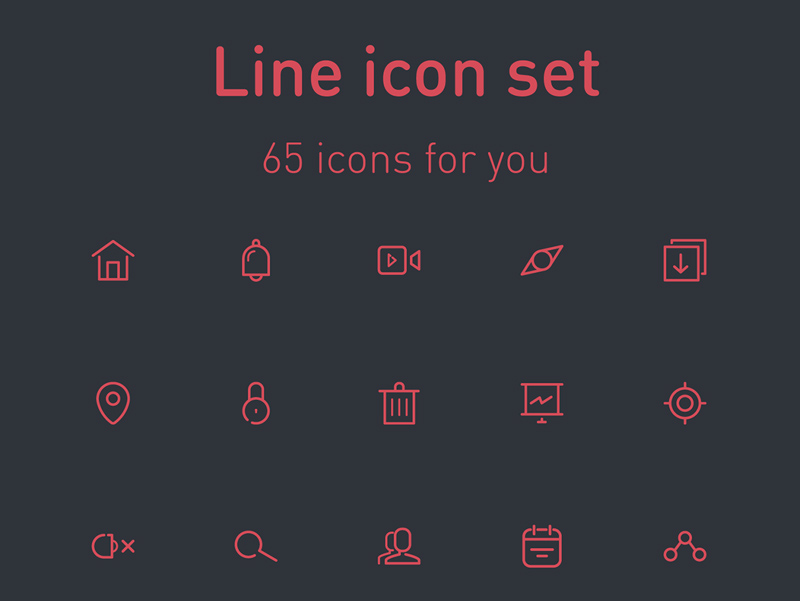 65 Line Icons