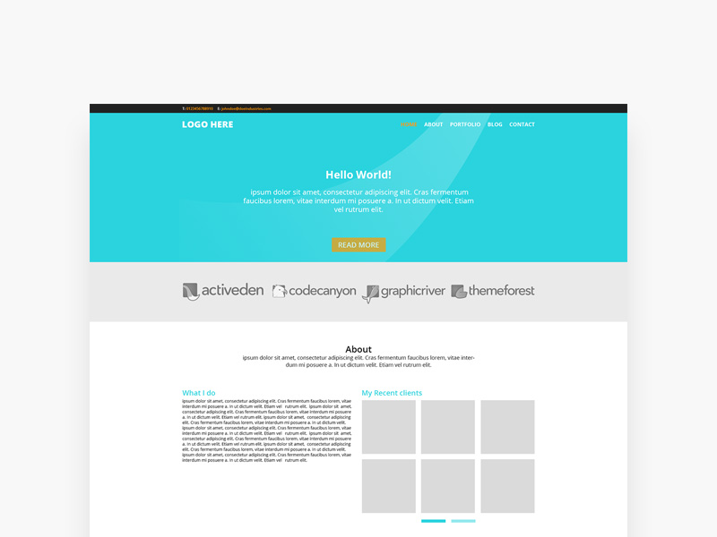 Simple One Page Portfolio