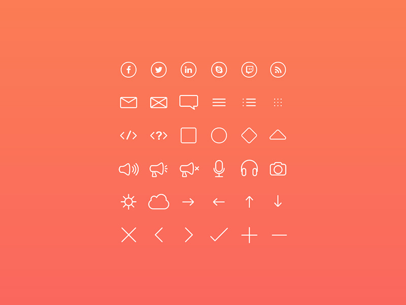 Small Line Icon Set