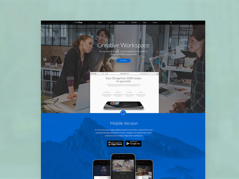 The Pear Template Sample