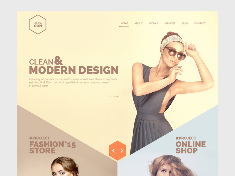 Hexagon – One Page Portfolio