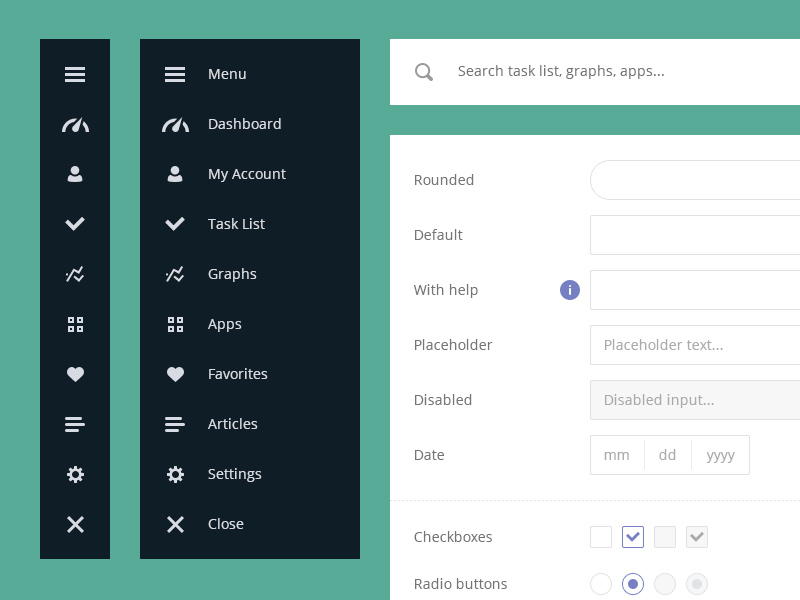 Flat UI Kit | Free PSD Template | PSD Repo