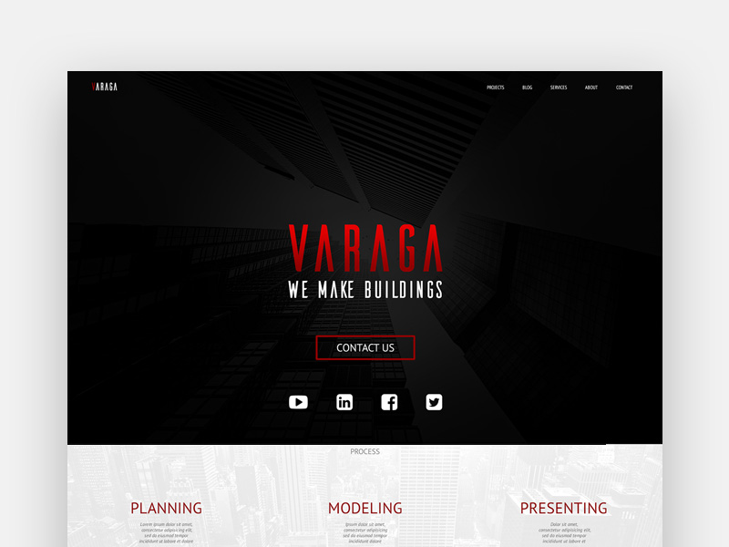 Varaga Landing Page Template