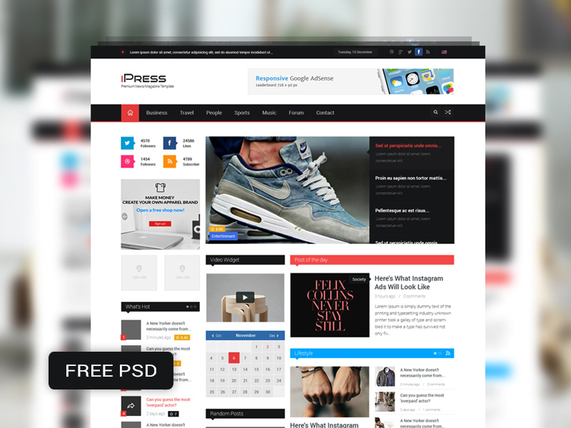 iPress Magazine & Blog Template