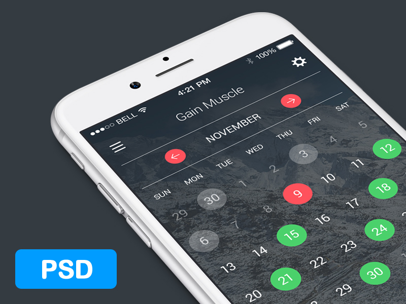 Calendar For Fitness App