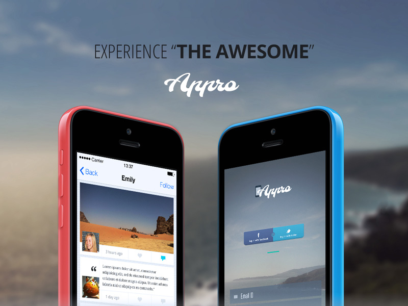Appro App Template in PSD
