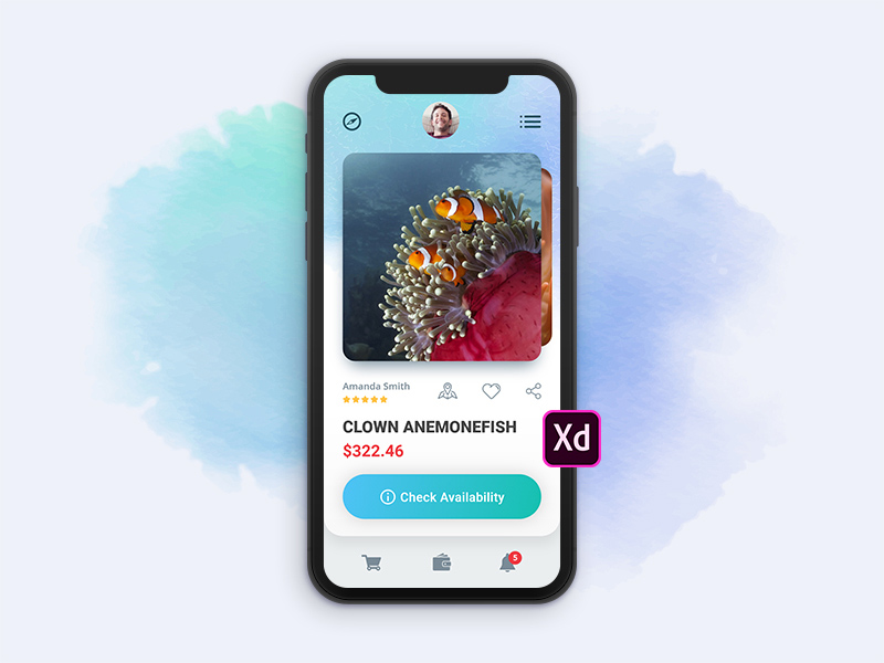 Aqua App – XD Freebie