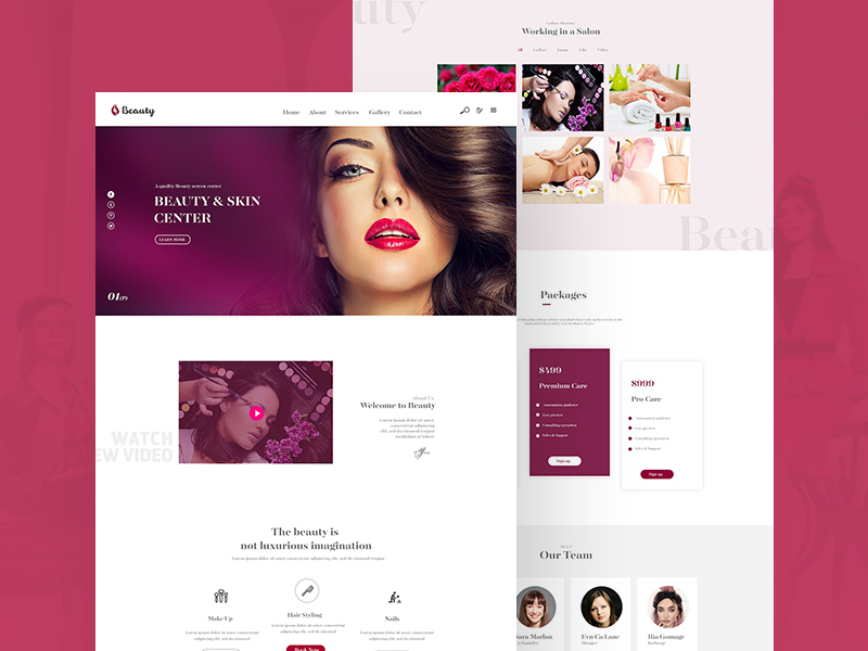 Beauty Skin Center Template Redesign