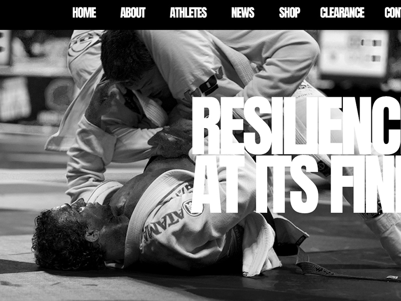BJJ E-Commerce Website Mockup