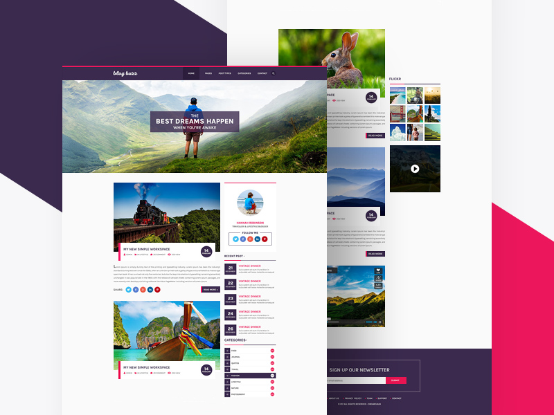 Misocial Website Template | Free PSD Template | PSD Repo
