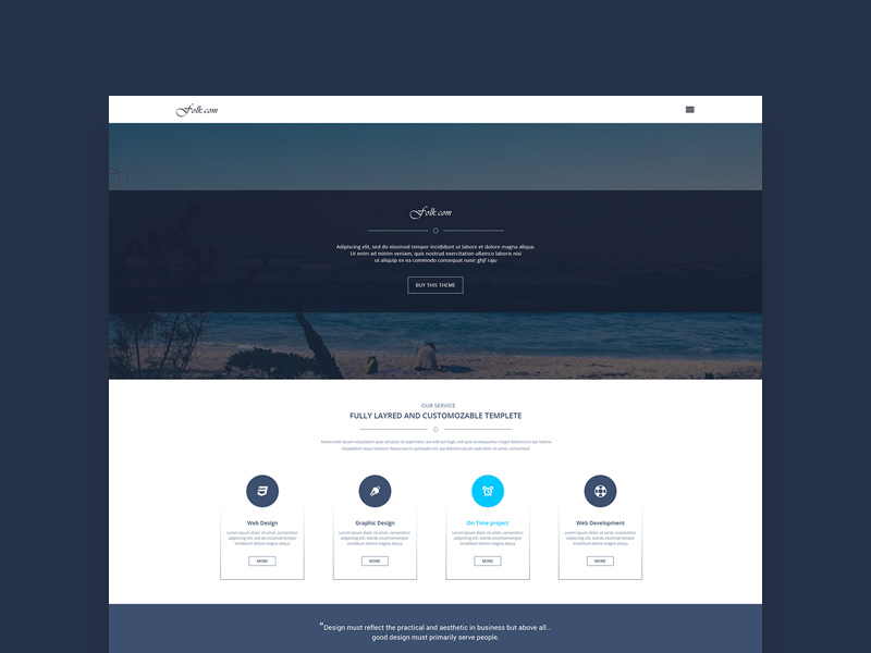 Folk Landing Page Design
