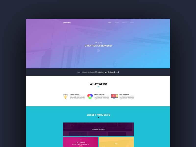Guyon Homepage | Free PSD Template | PSD Repo