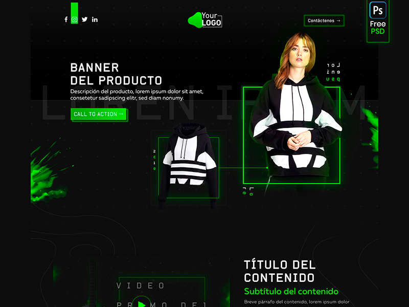 Dark Template Landing Page