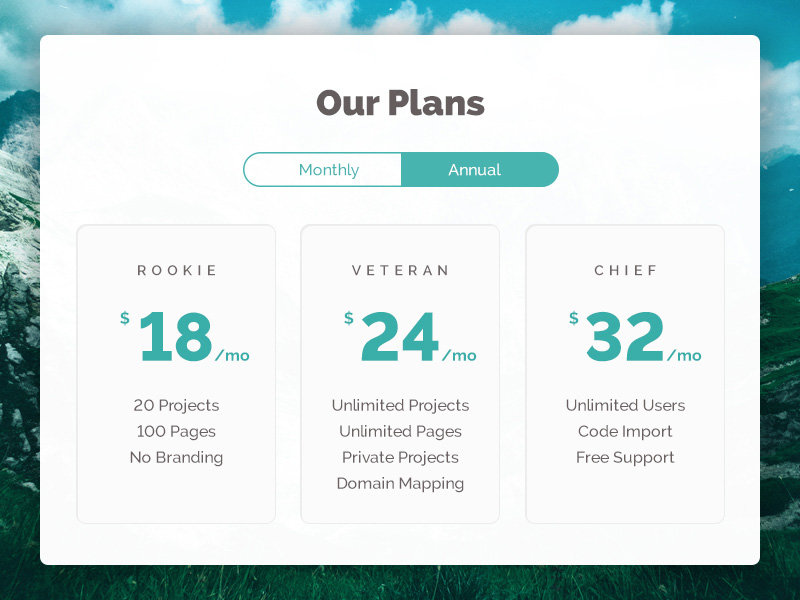 Simplistic Pricing Plan