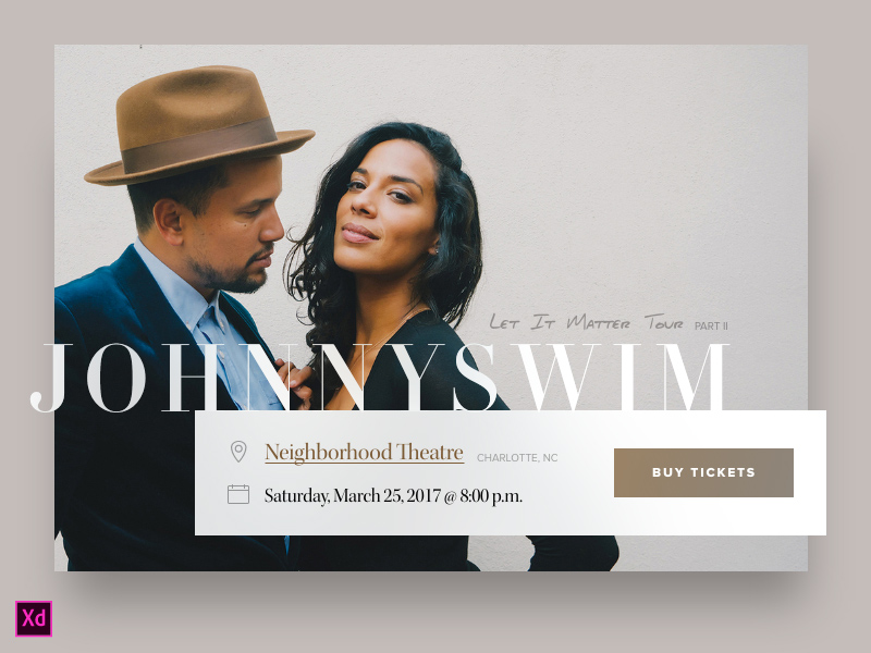 Adobe XD Event Box