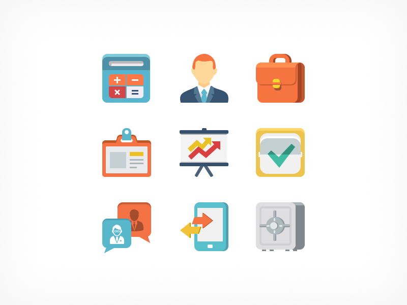 Flat Business Icons